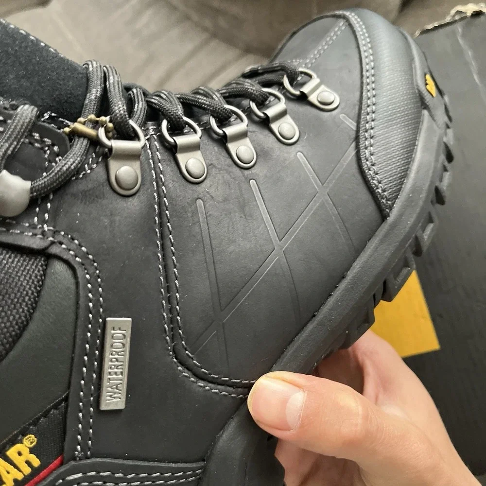 Caterpillar Men Threshold Waterproof Work Boot Soft Toe Black Mens Size 8.5 Wide